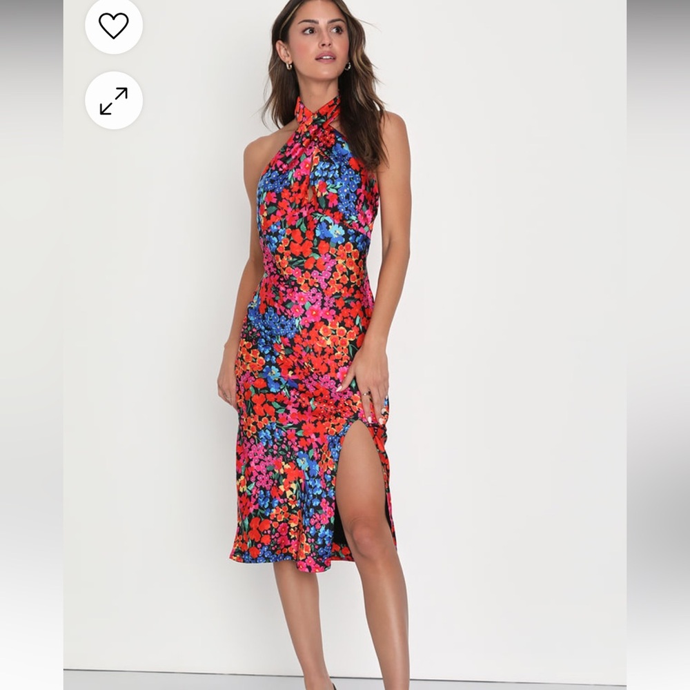Lulus Backless Floral Dress